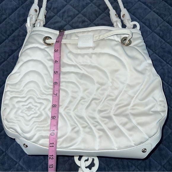 Montblanc Purse Shoulder Bag Starisma Dalila Off White Drawstring Hobo Nylon - Picture 16 of 16